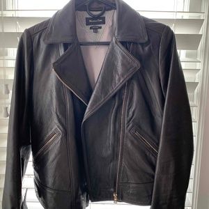 Massimo Dutti Nappa biker jacket (genuine leather)